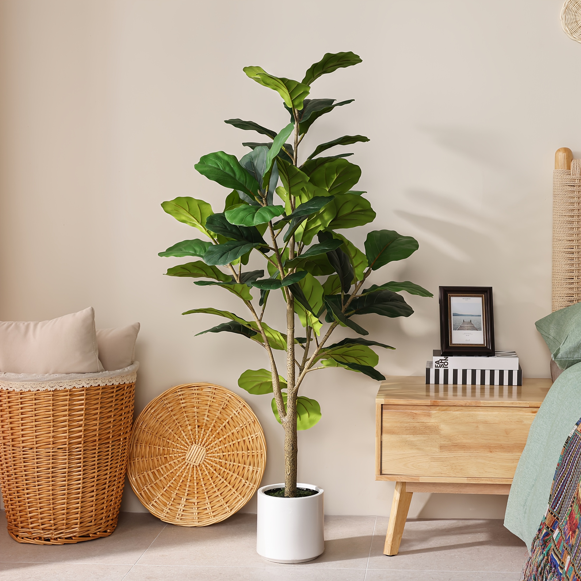 Ficus Lyrata Tree - 4.5ft Realistic Artificial Fiddle Leaf Fig