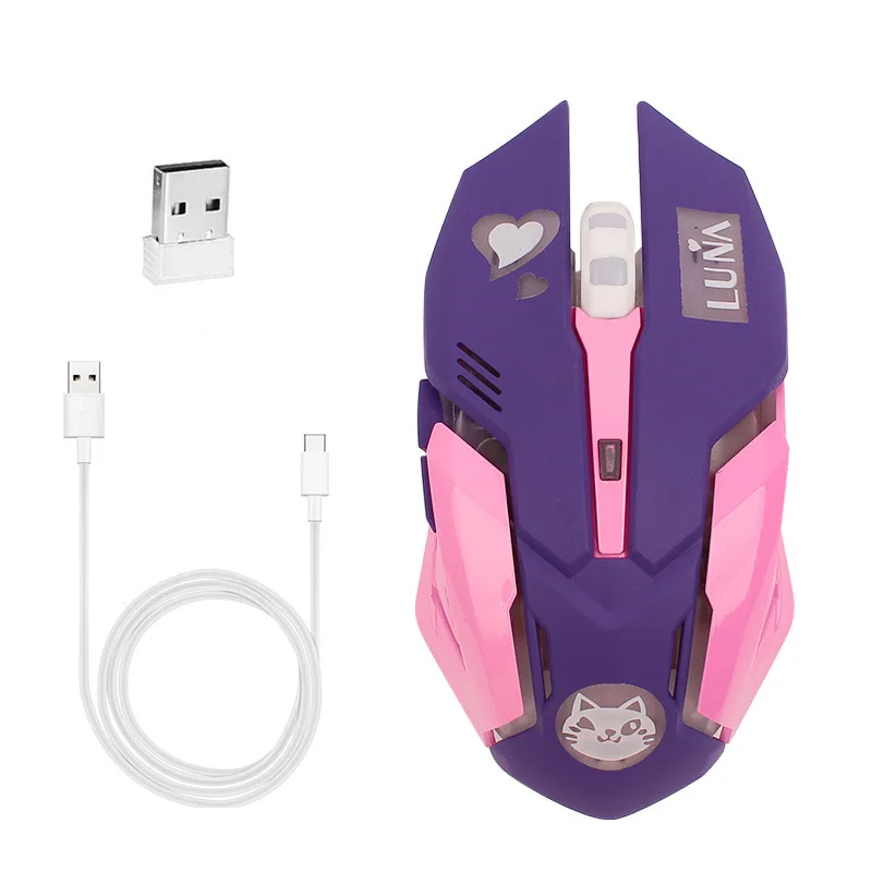 Tradescantia Purple - Wireless Mouse New Overwatch Pioneer LUNA