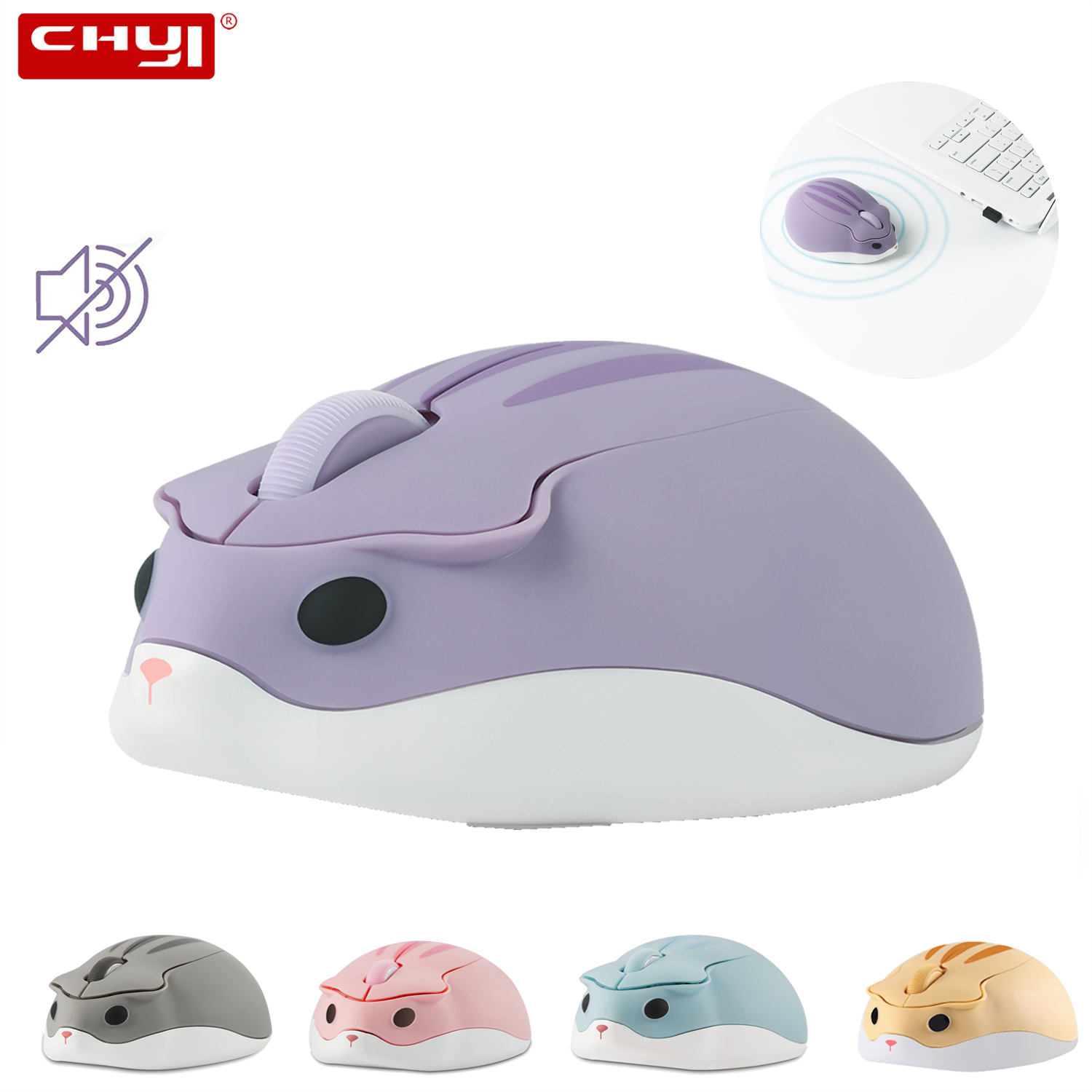 2.4G Wireless Mouse Purple Ham - đánh giá và giá Tradescantia Purple