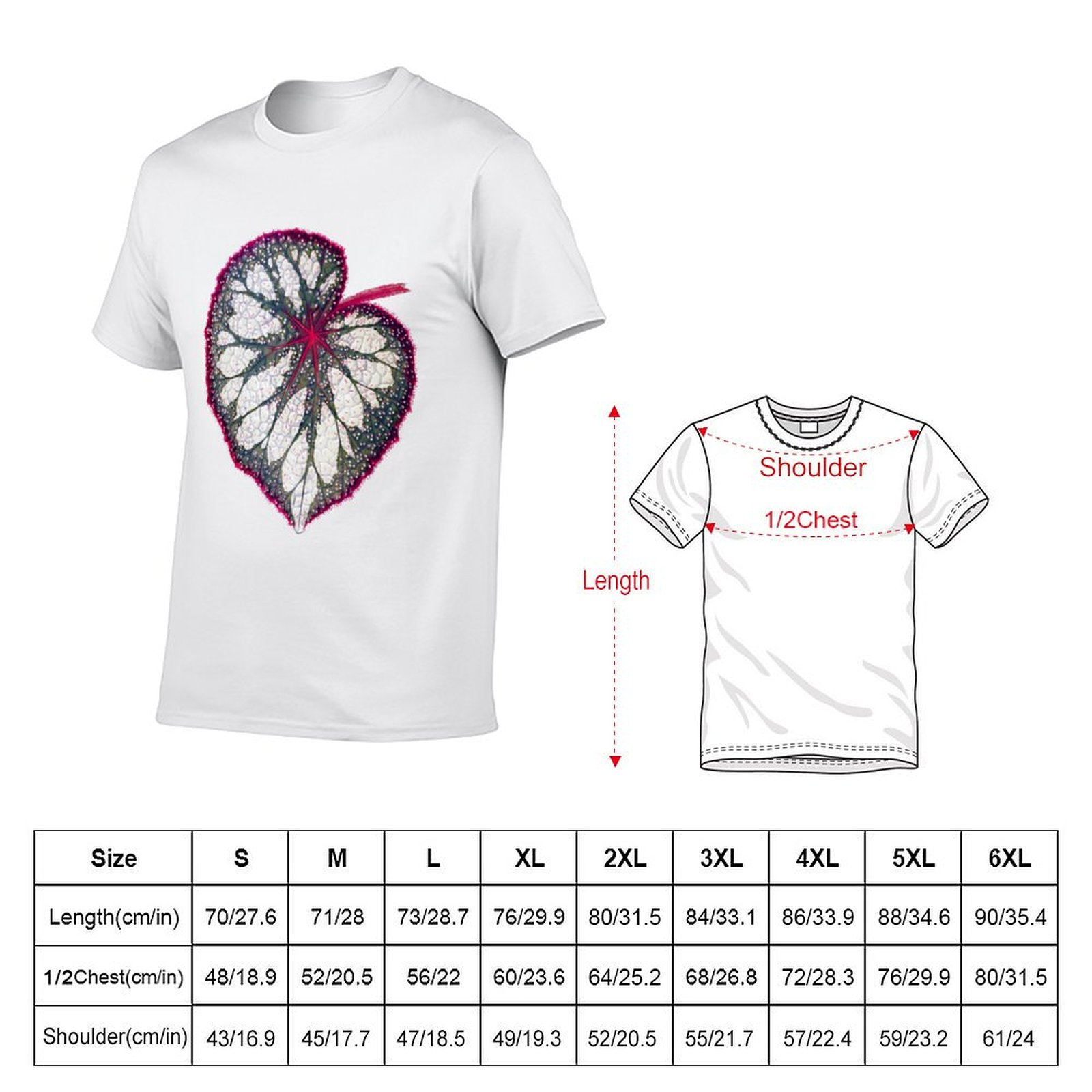 Begonia rex T-Shirt man graphi - đánh giá và giá Begonia Rex