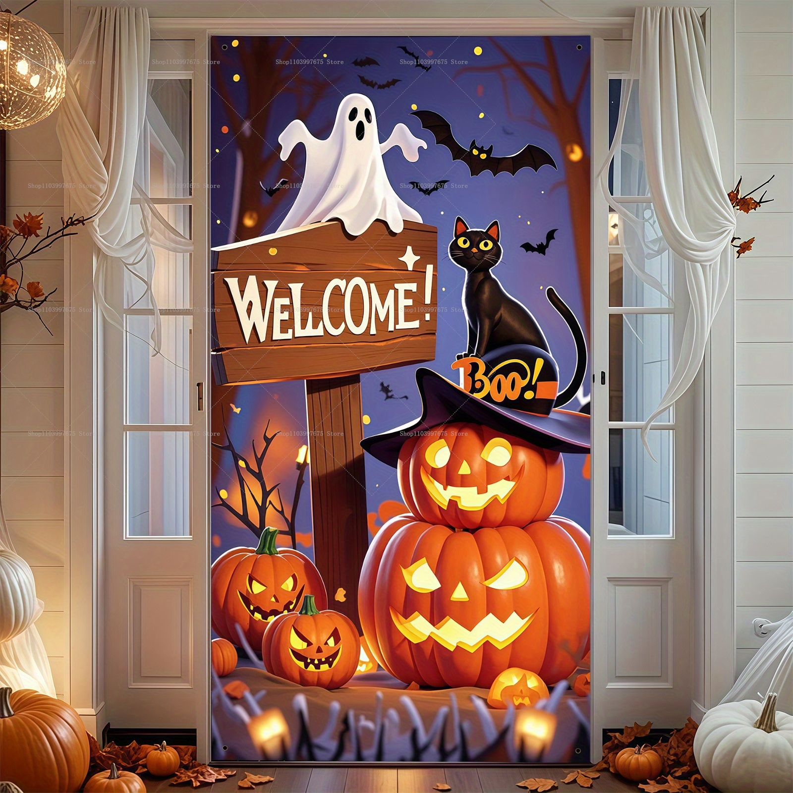 Happy Halloween Door Banner Ev - đánh giá và giá Spider Plant Hanging