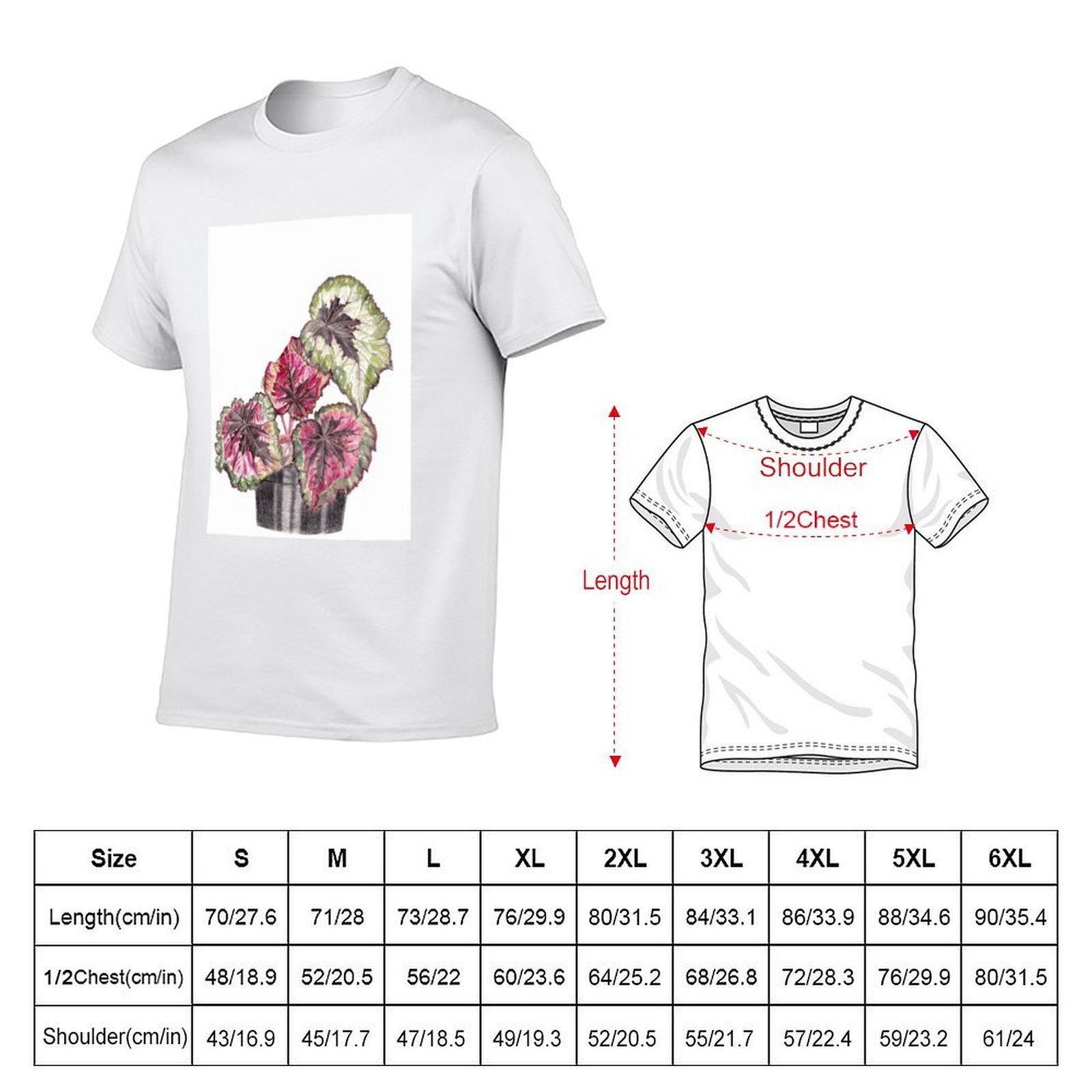 Begonia Rex T-Shirt t shirt ma - đánh giá và giá Begonia Rex