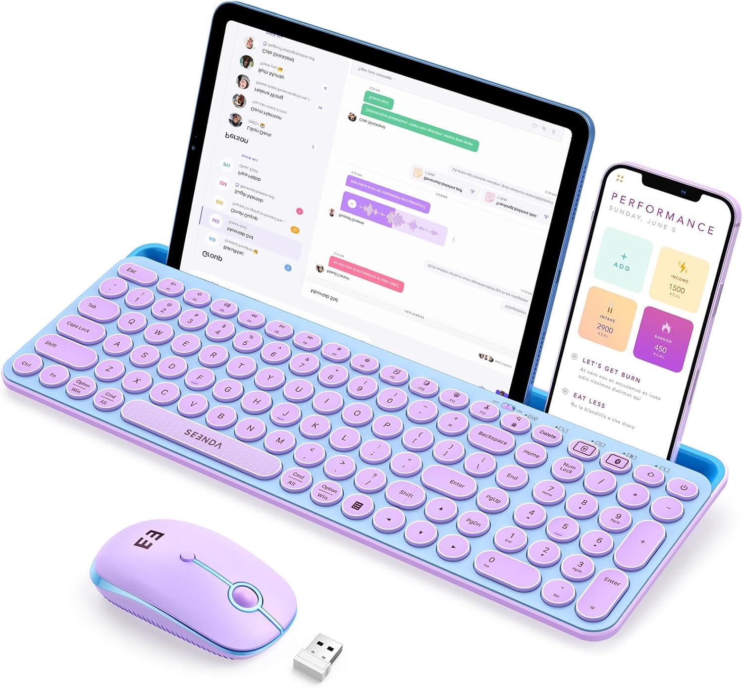 Wireless Keyboard and Mouse Co - đánh giá và giá Tradescantia Purple