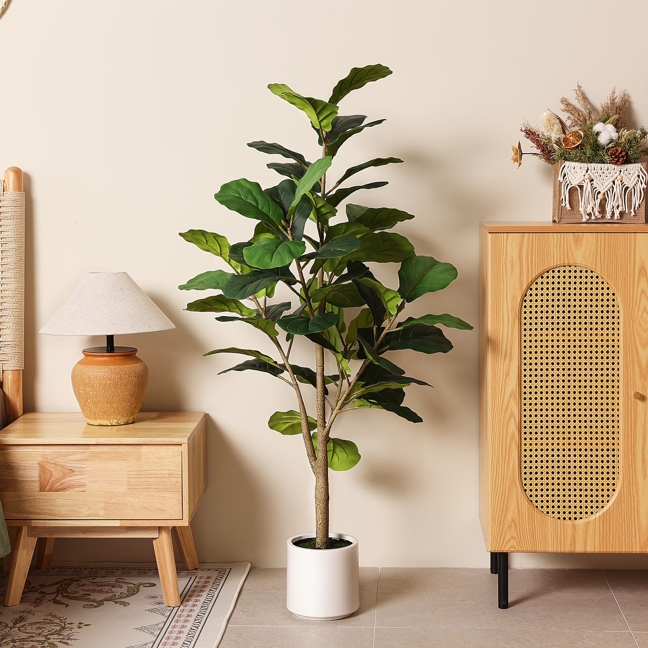 4.5ft Realistic Artificial Fid - đánh giá và giá Ficus Lyrata Tree