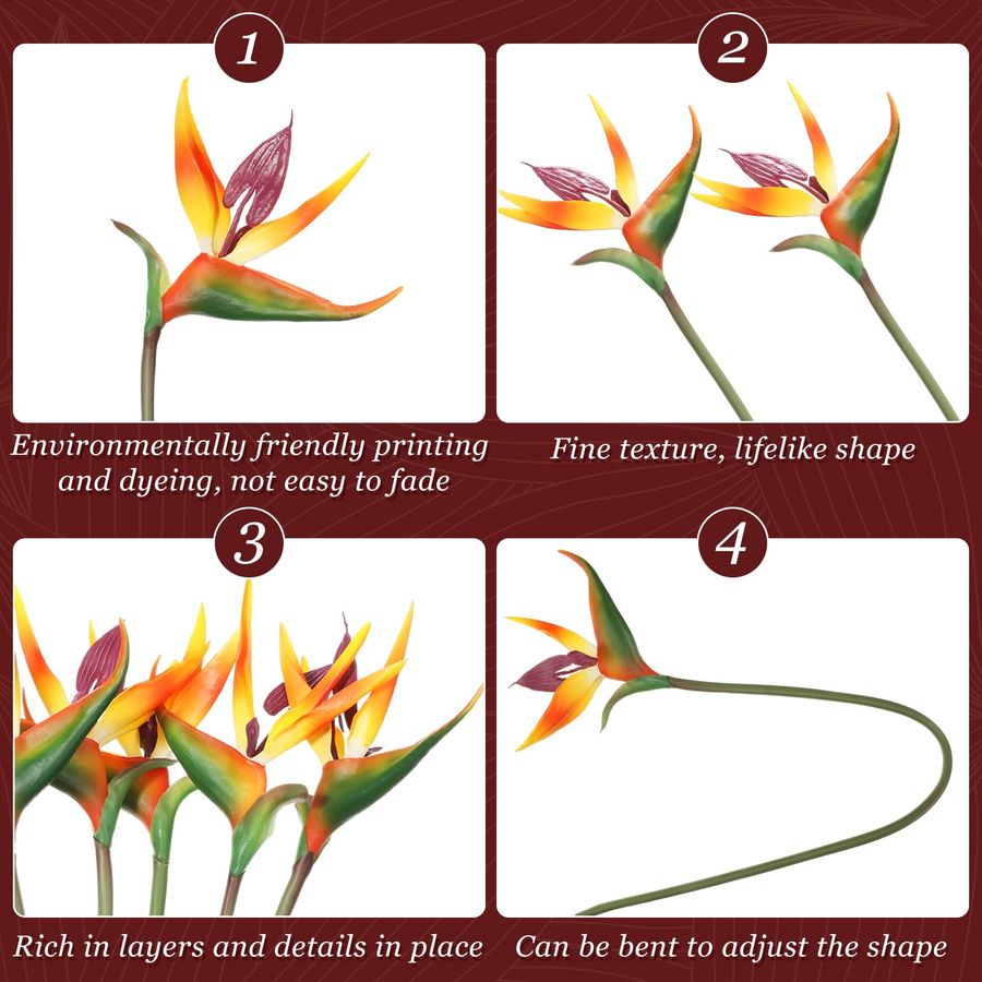 12 Pcs Bird of Paradise Artifi - đánh giá và giá Bird Paradise Strelitzia
