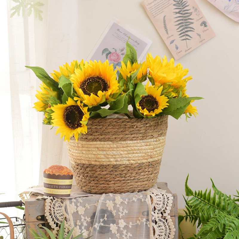 Straw Weaving Flower Plant Pot - đánh giá và giá Aloe Vera Pot