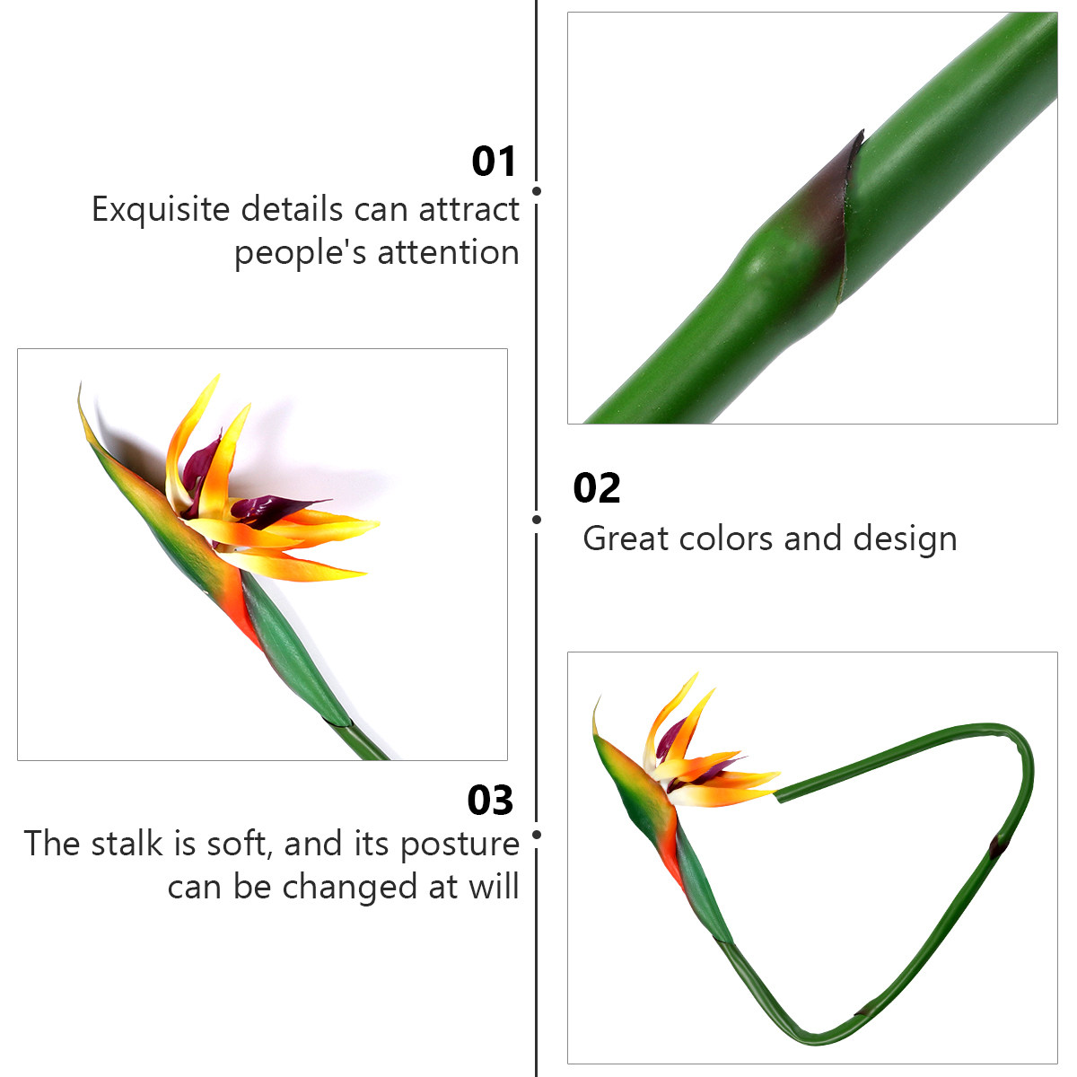 Artificial Strelitzia Flower R - đánh giá và giá Bird Paradise Strelitzia