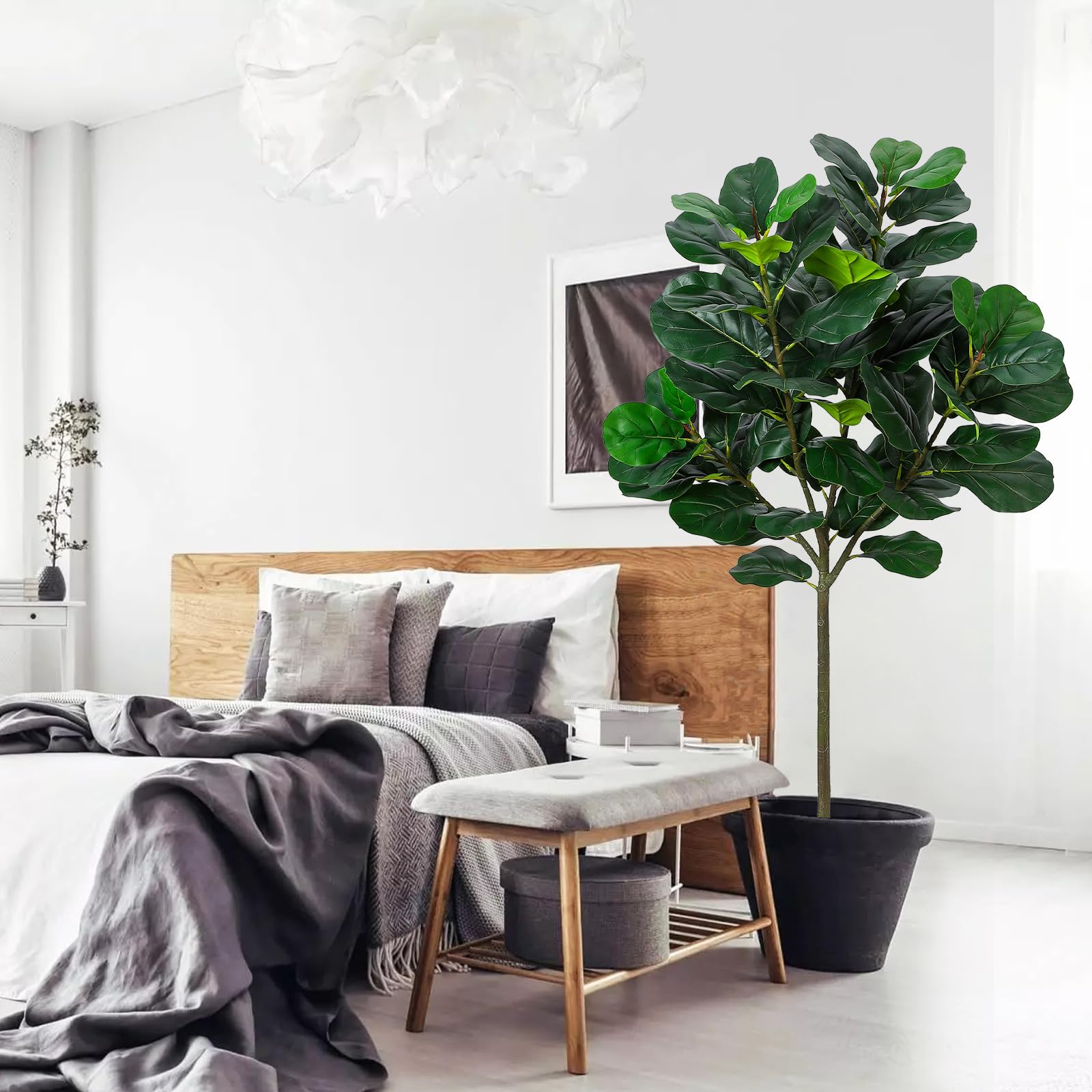 GlowSol 5.2 Ft Artificial Fidd - đánh giá và giá Ficus Lyrata Tree