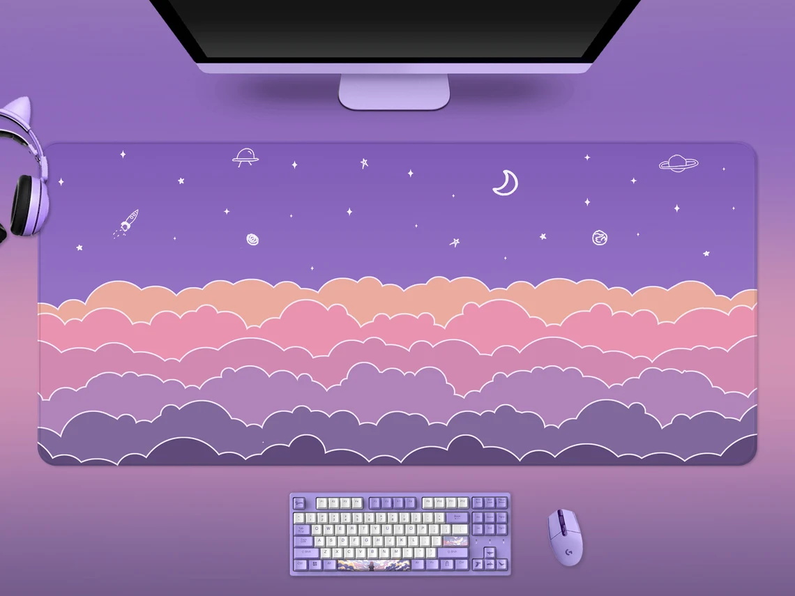 Kawaii Deskmat purple Cute Mou - đánh giá và giá Tradescantia Purple