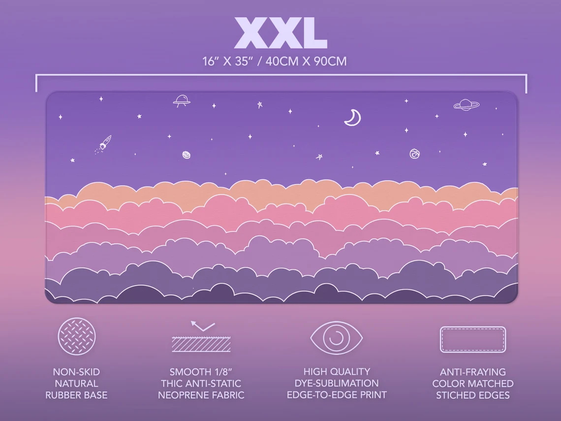 Kawaii Deskmat purple Cute Mou - đánh giá và giá Tradescantia Purple