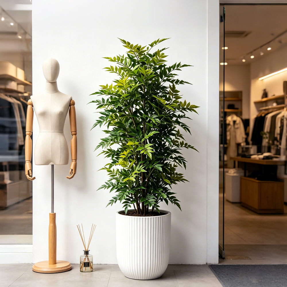 73-135cm Artificial Nandina Pl - đánh giá và giá Ficus Lyrata Tree