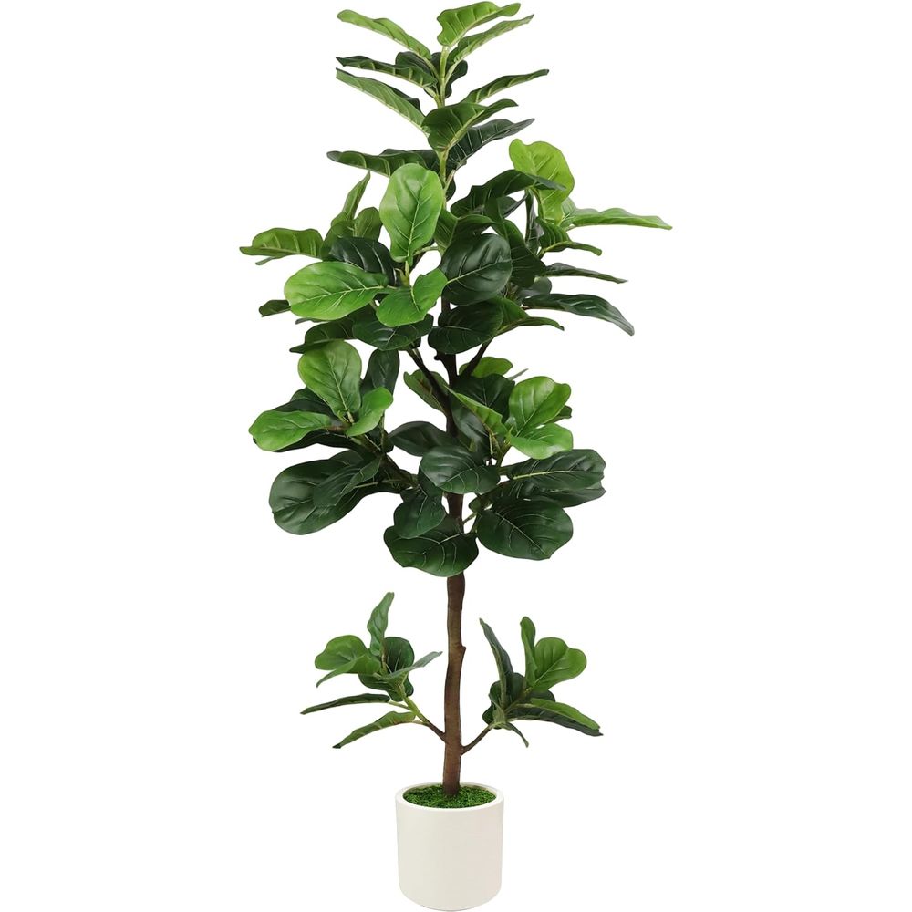 5-Foot Artificial Fiddle Leaf  - đánh giá và giá Ficus Lyrata Tree