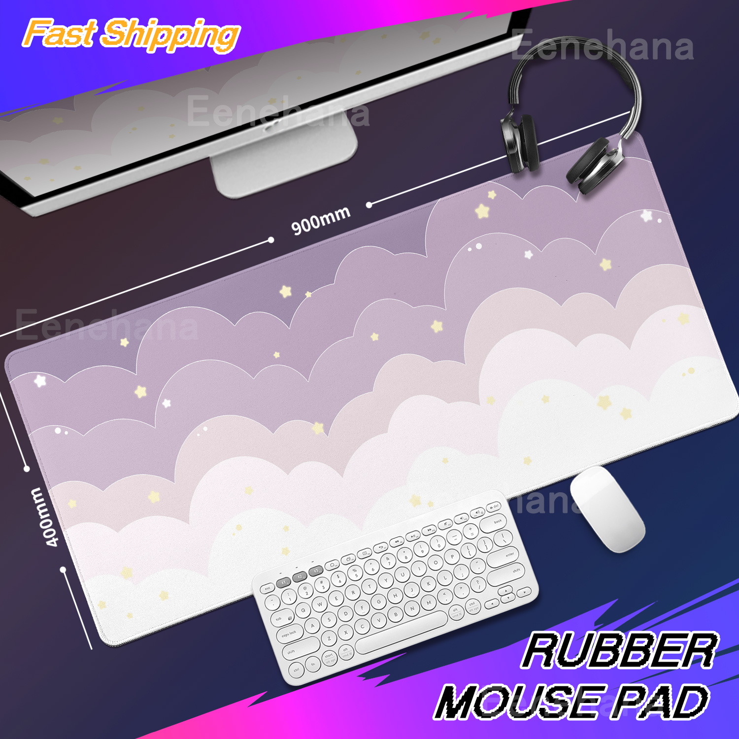 Light Blue Pink Clouds Desk Ma - đánh giá và giá Tradescantia Purple